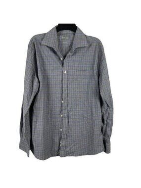 Michael Kors Men Plaid Long Sleeve Button-Down Shirt Size L